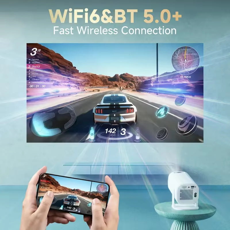 P30PRO Mini Portable Remote Control 4K LED Projector with 720P , Suitable for Office/Home/Christmas , Fast Focus Upgrated HY300